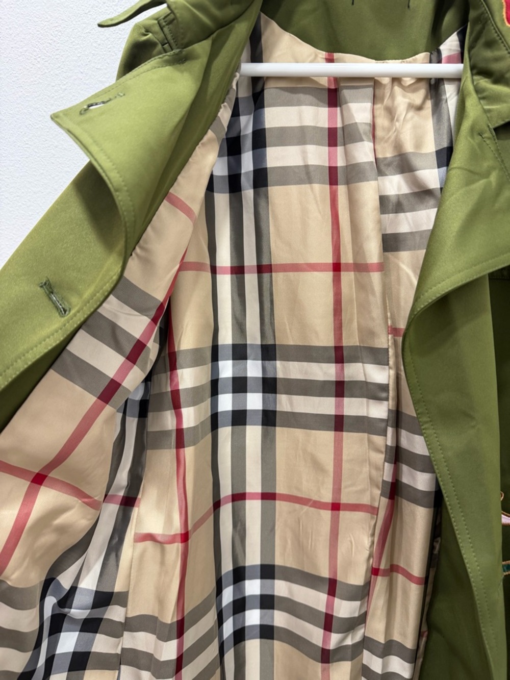 ONE OF A KIND — Iconic Floral Embroidered Olive Trench Coat | Size M - Picture 13 of 17